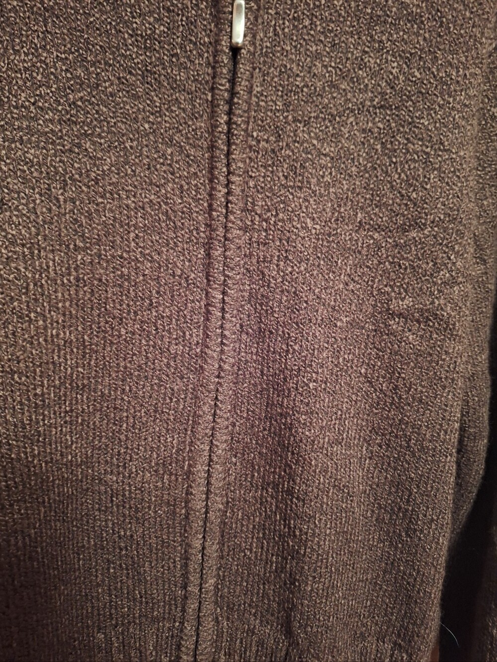 Carolyn Taylor Full Zip Brown Cardigan sweater ladies XL Preppy Academia Comfy - Picture 5 of 5